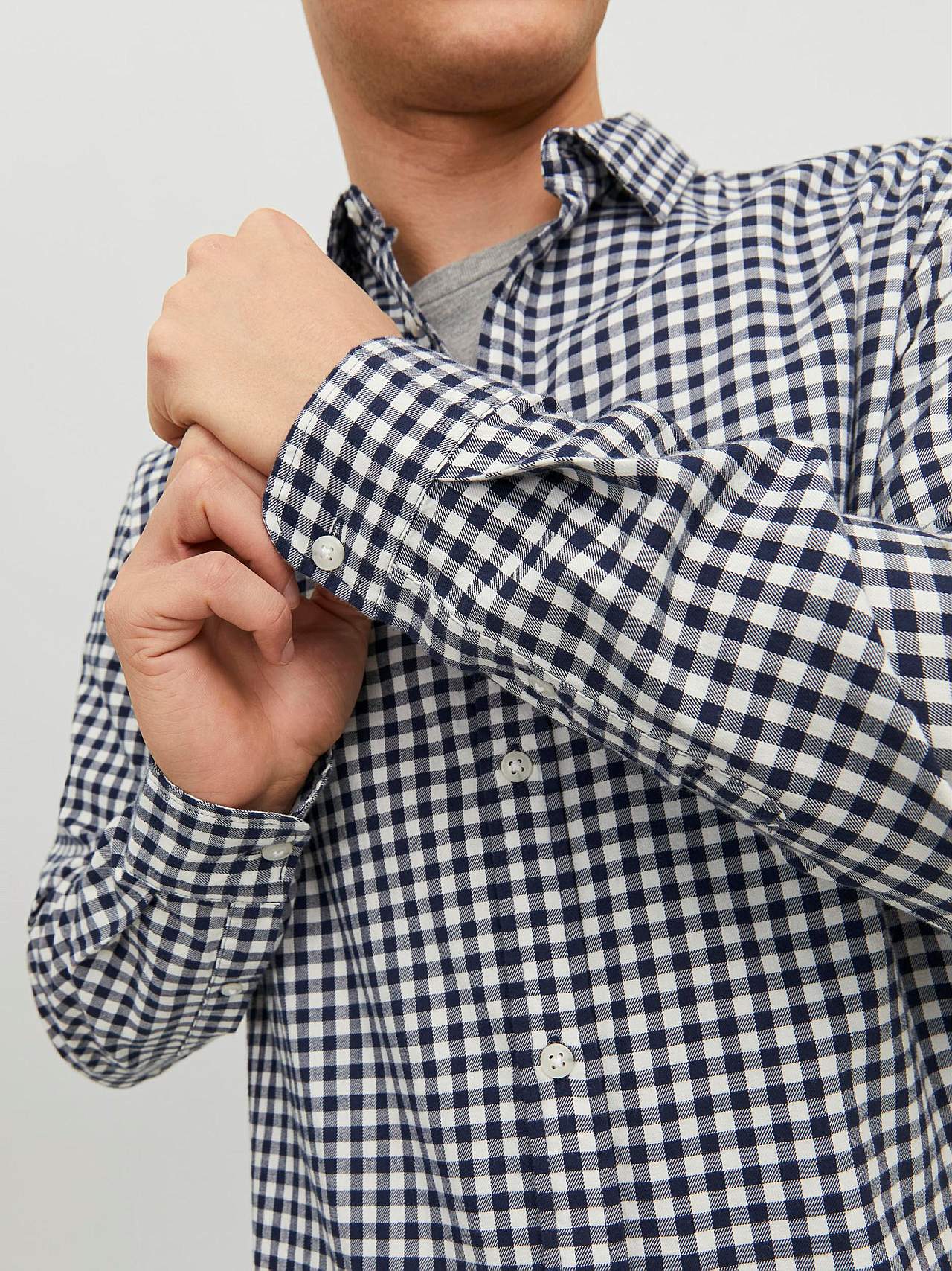 Ruudullinen, pehmeä puuvillapaita Gingham