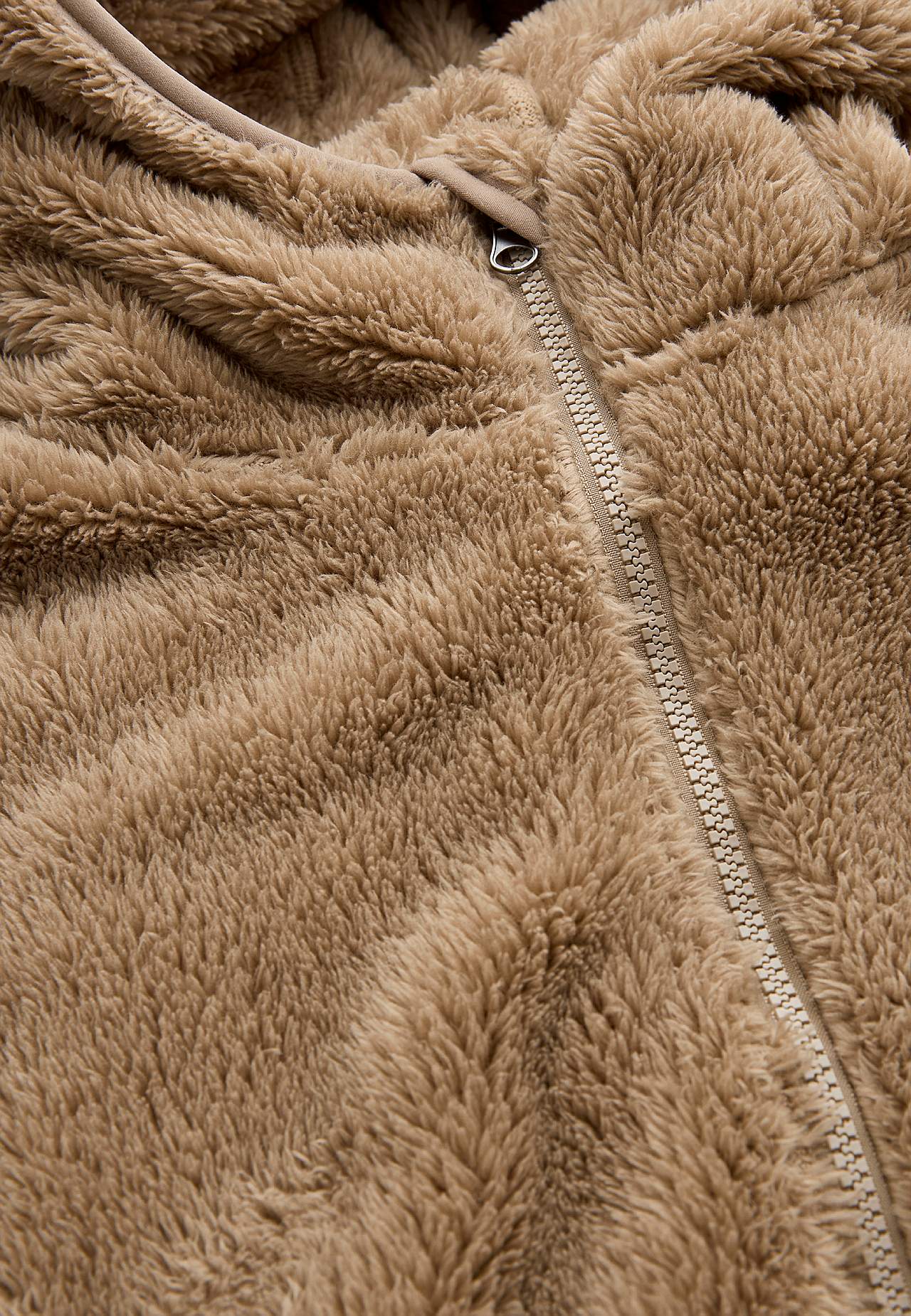 Kodikas fleece-takki hupulla