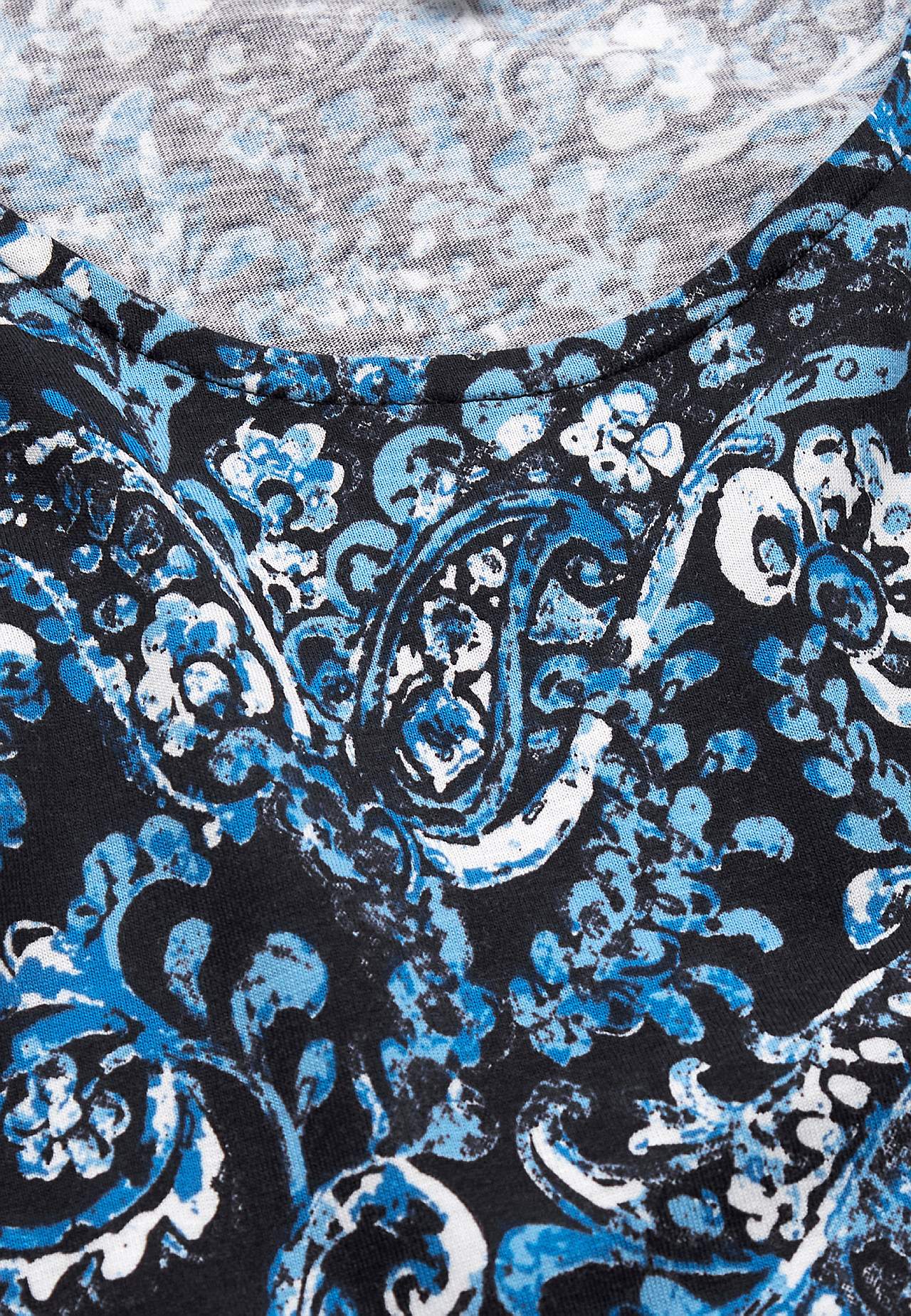 Kuviollinen trikootunika pitkillä hihoilla