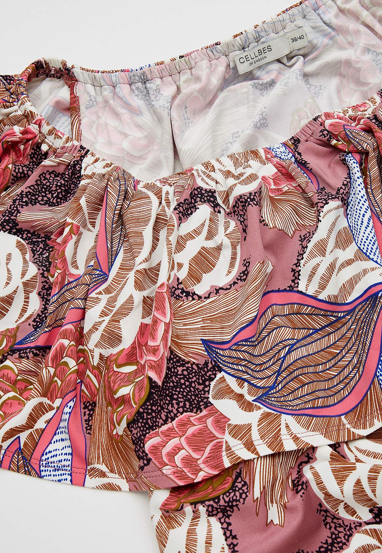 Kuvioitu off shoulder -mekko St Barts