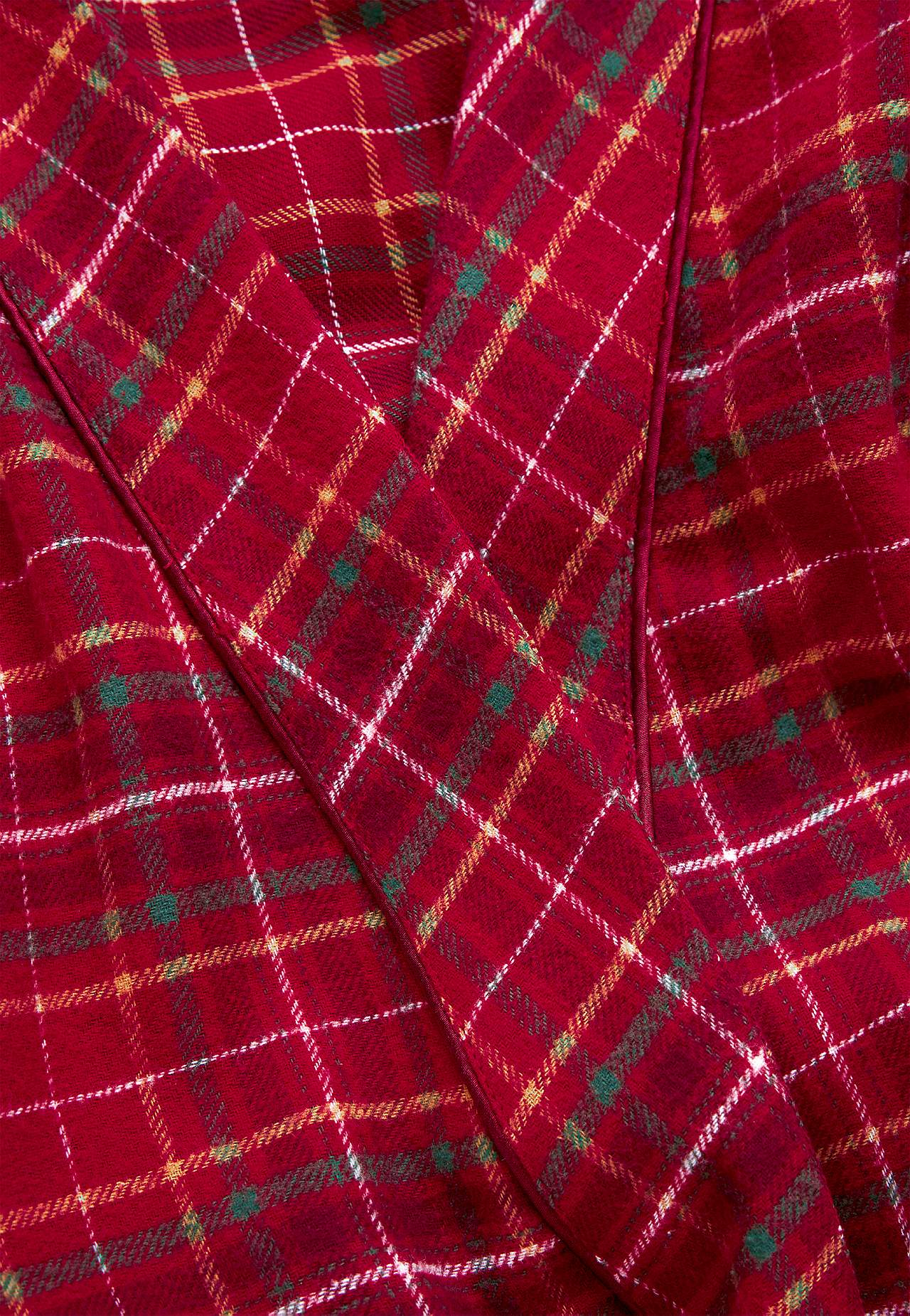 Ruudullinen aamutakki flanellista