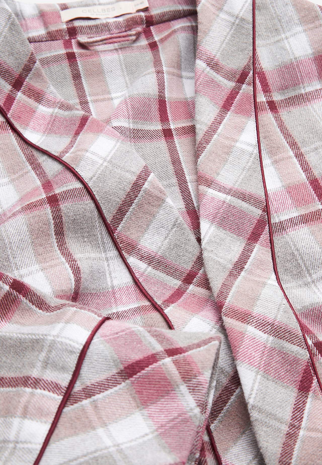 Ruudullinen aamutakki flanellista