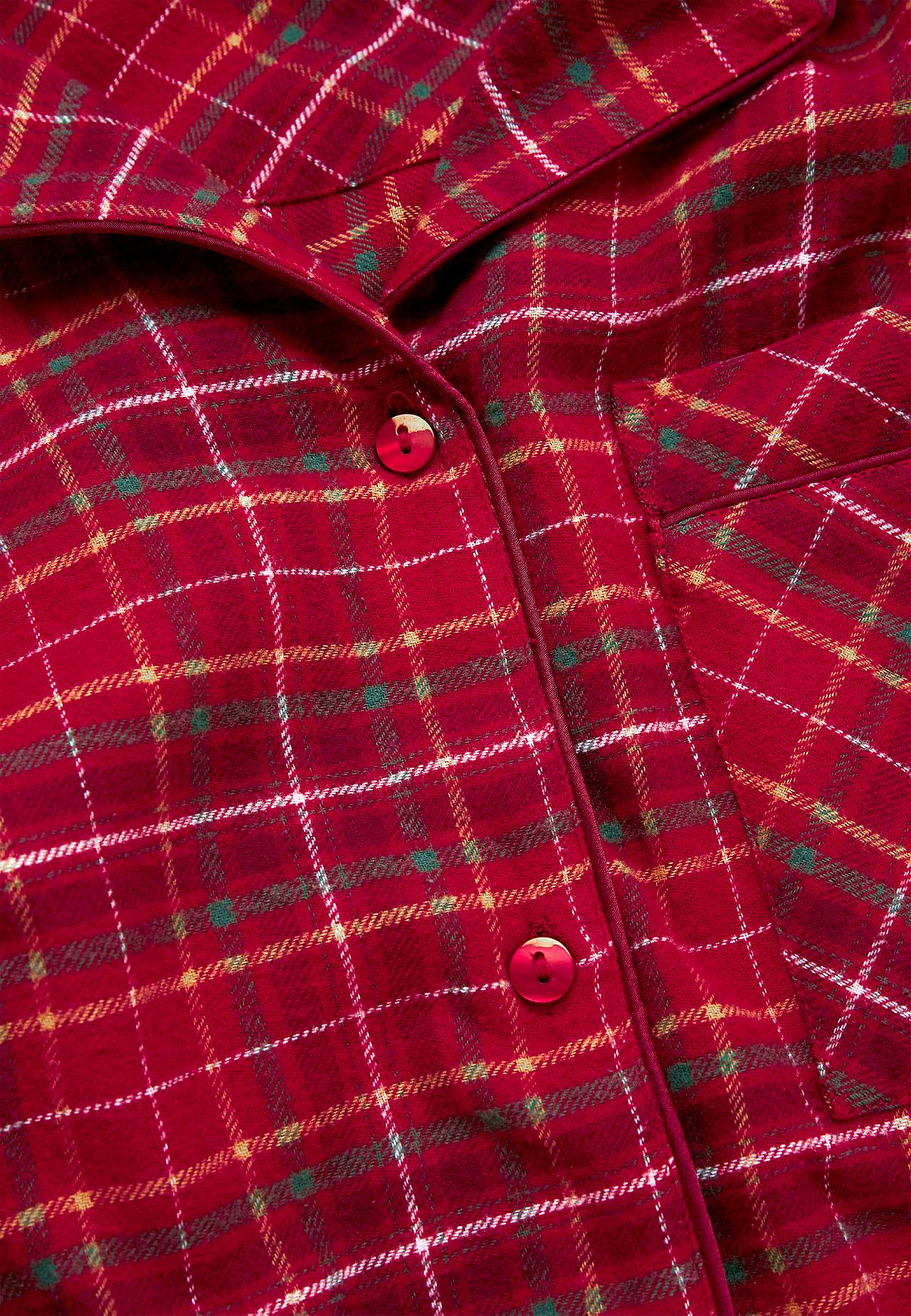 Ruudullinen pyjama flanellista