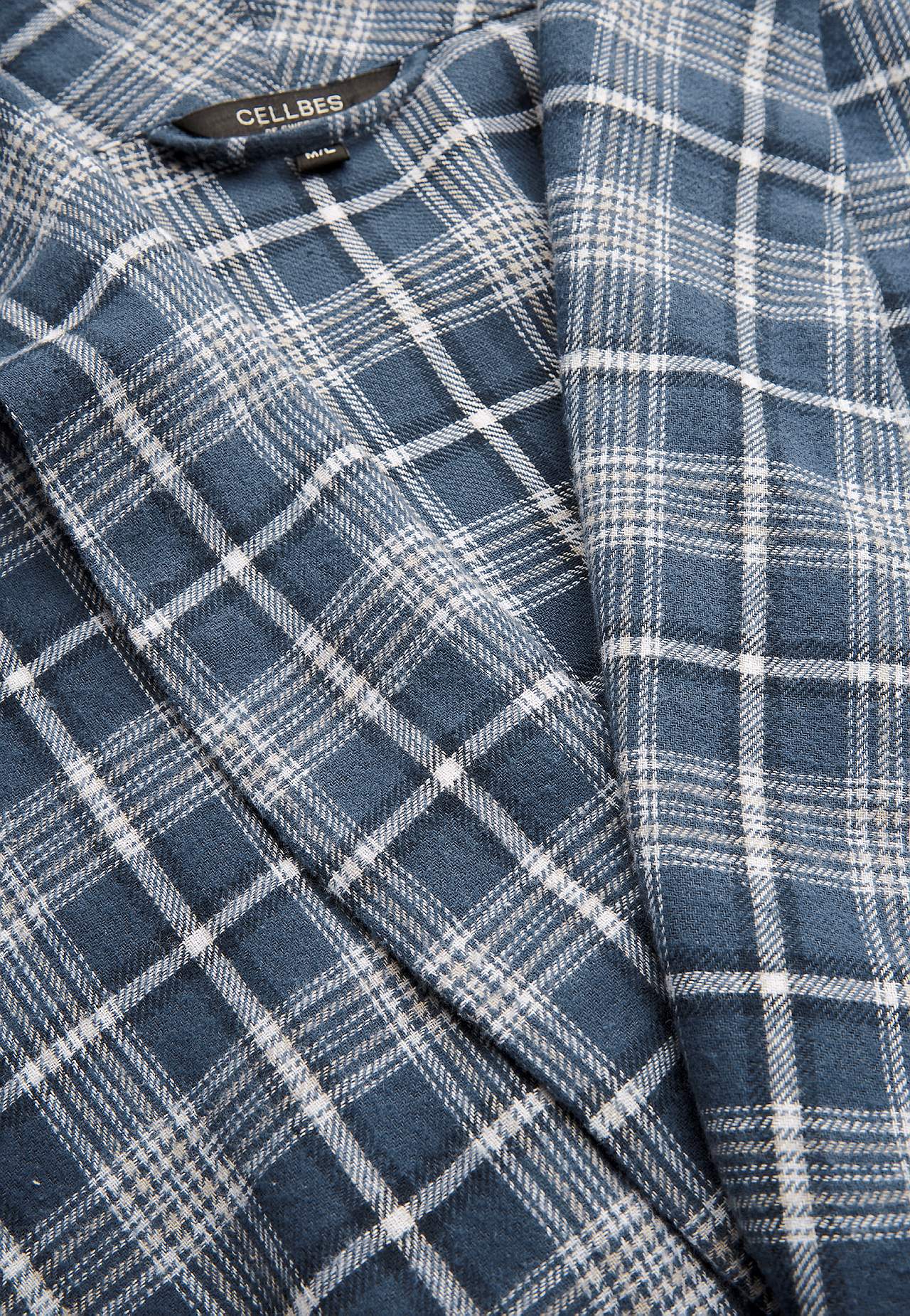 Ruudullinen aamutakki flanellista