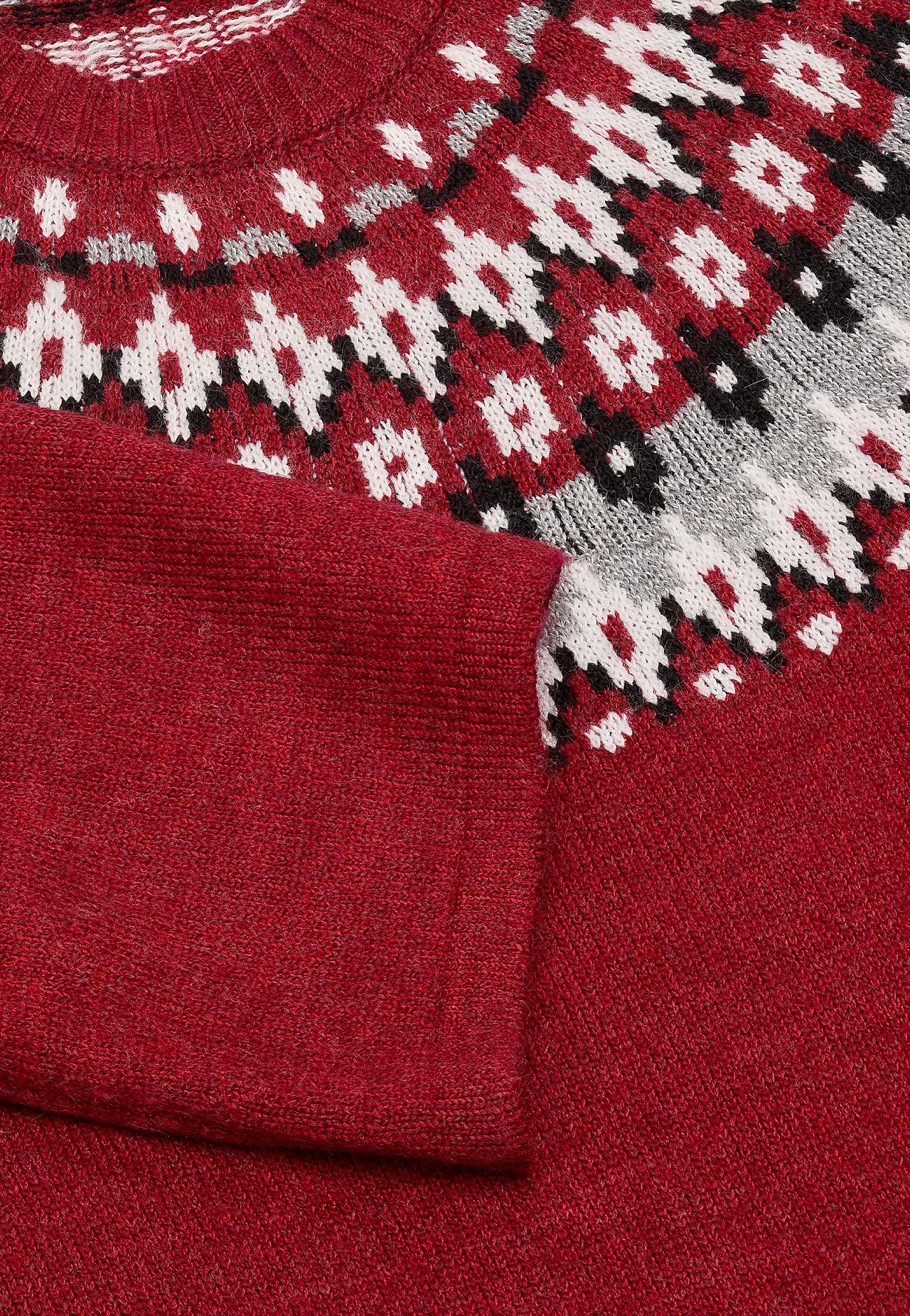 Neulottu, jacquard-kuvioinen mekko