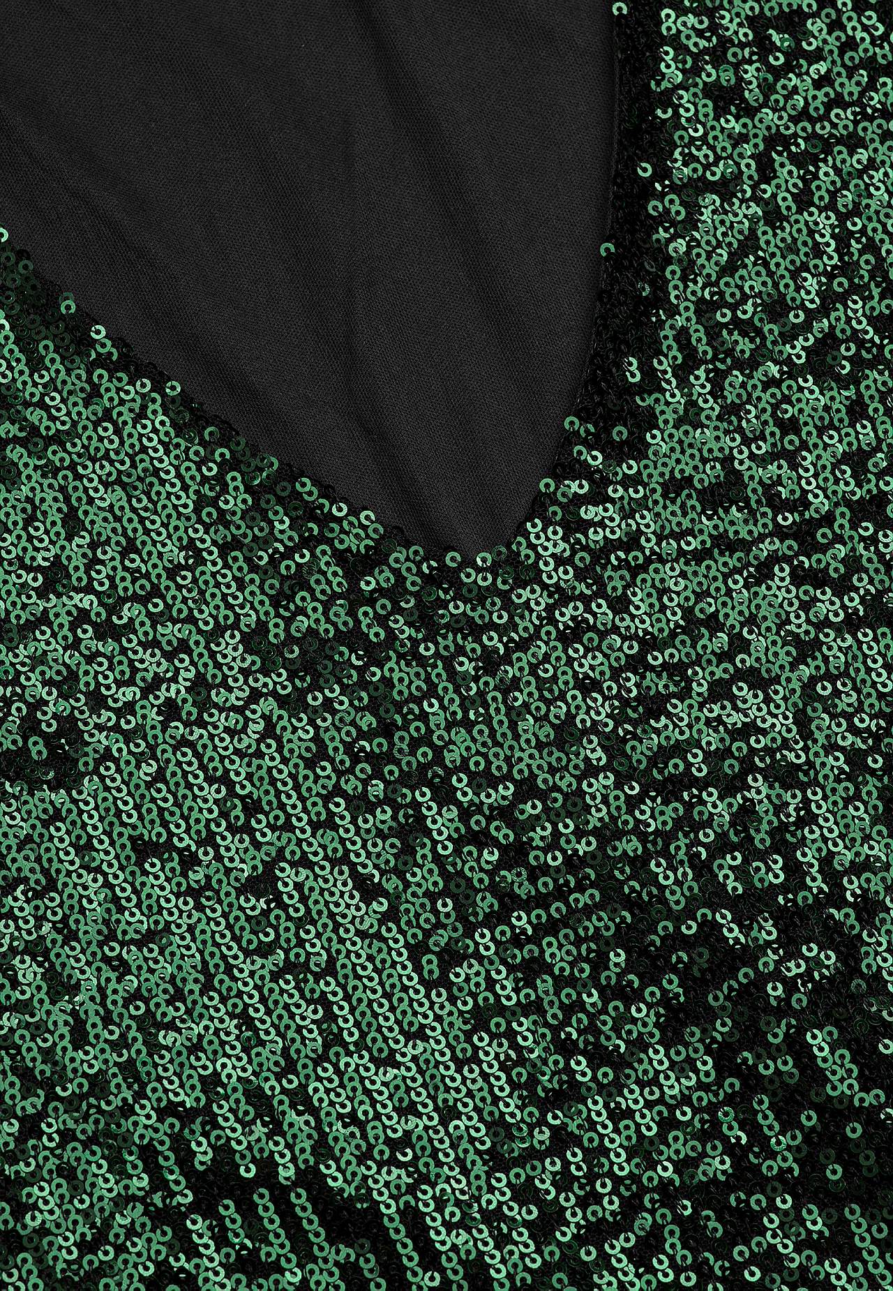 V-kaula-aukkoinen paljettimekko