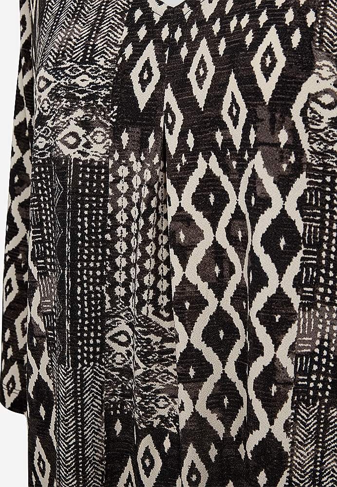 Kuvioitu trikootunika taskuilla