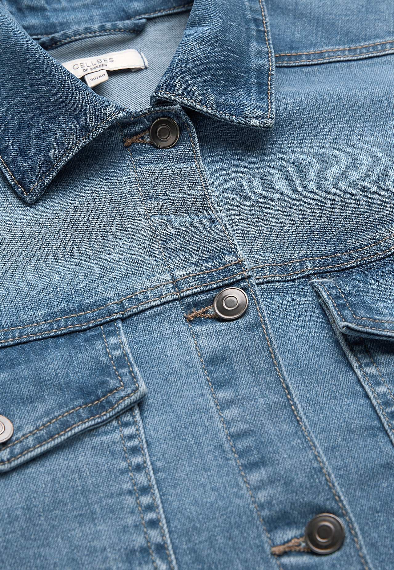 Pitkä farkkutakki joustolla