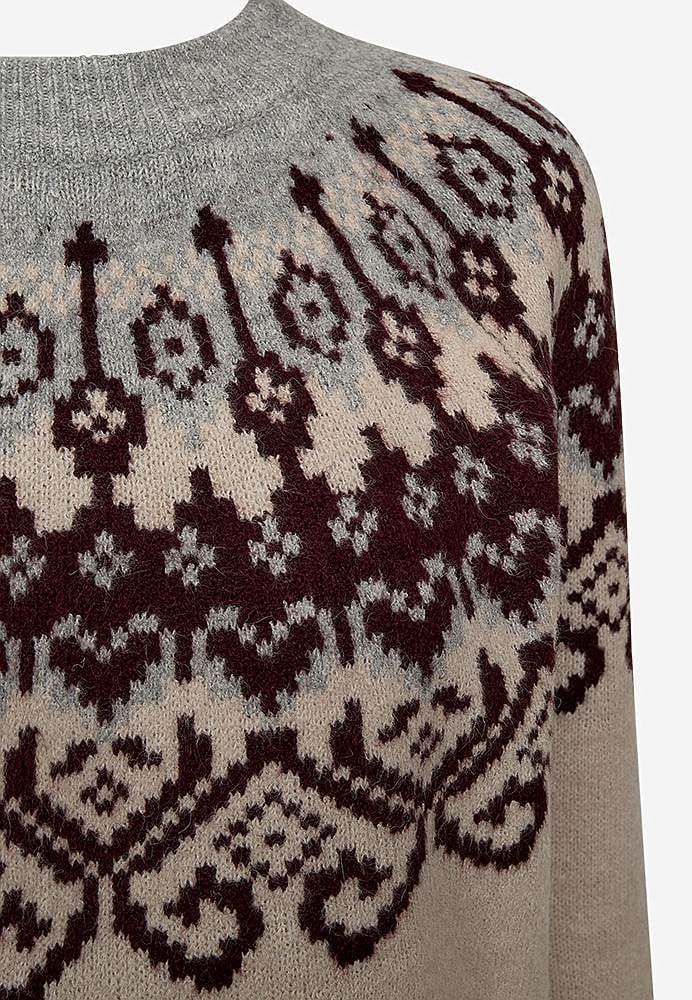 Neulepusero jacquard-kuviolla