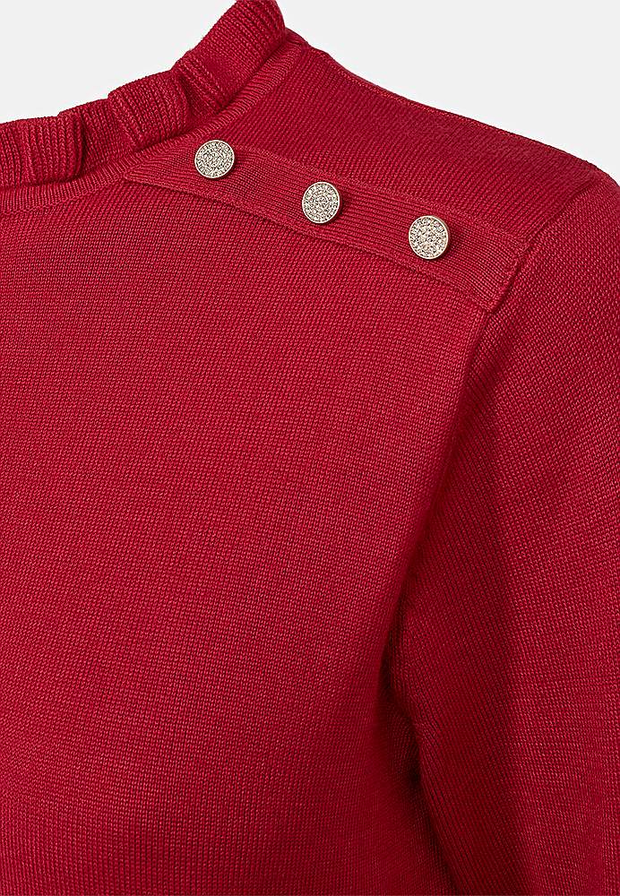 Tiheäsilmukkainen mekko napeilla