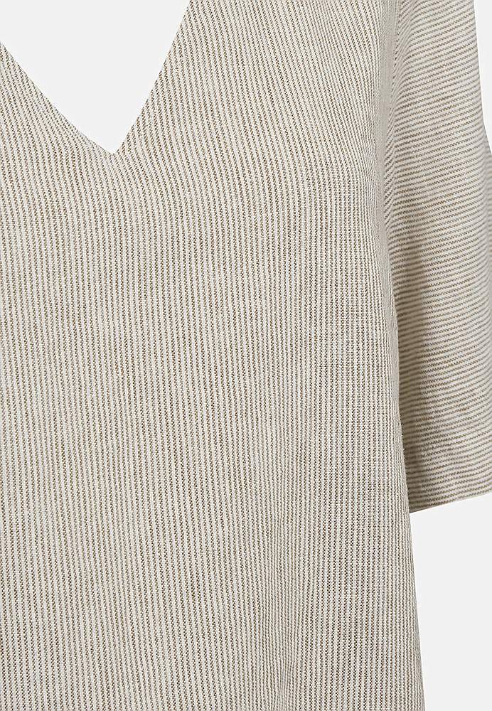 Raidallinen pellavapusero