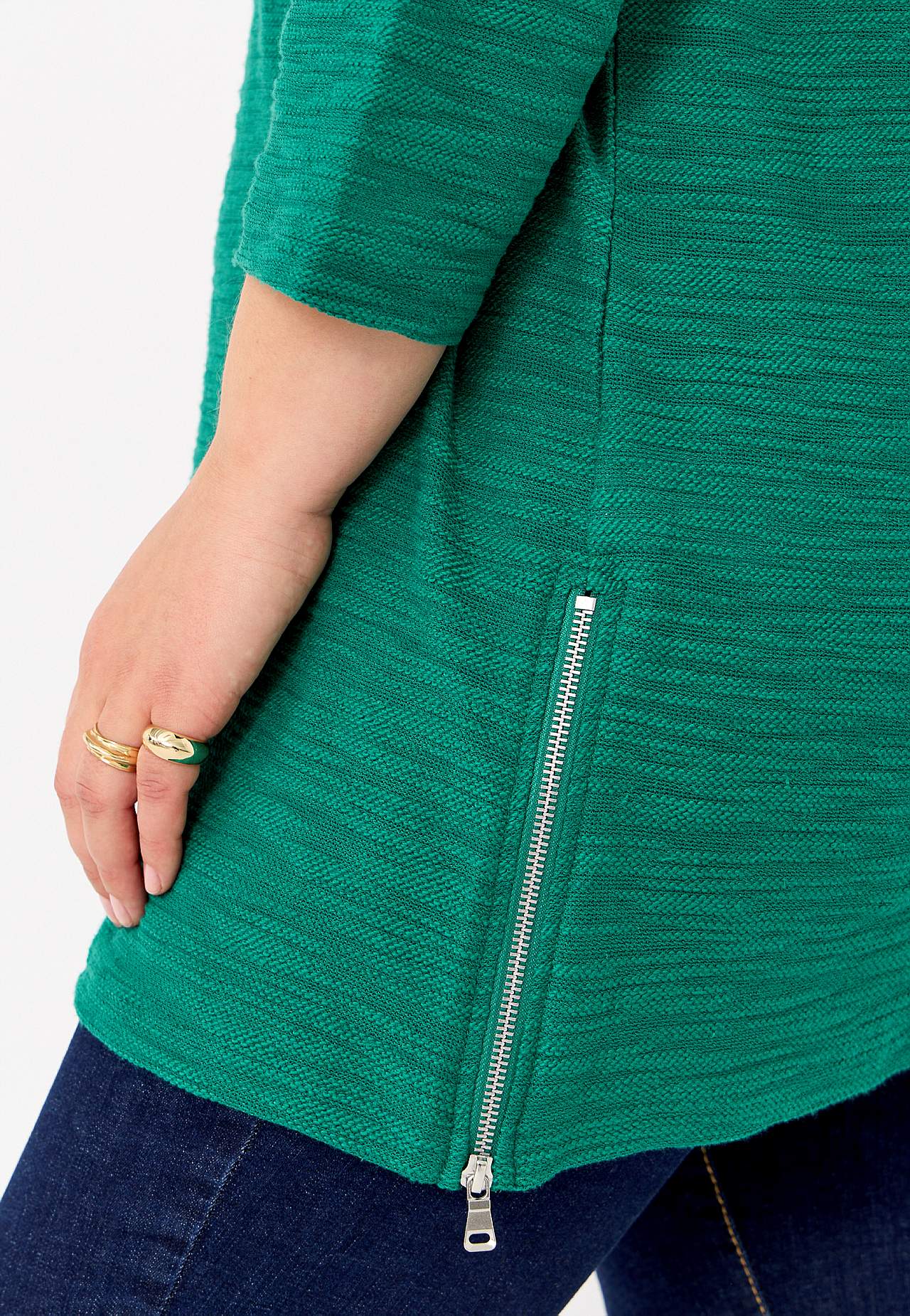 Pehmeä tunika 3/4-pituisilla hihoilla