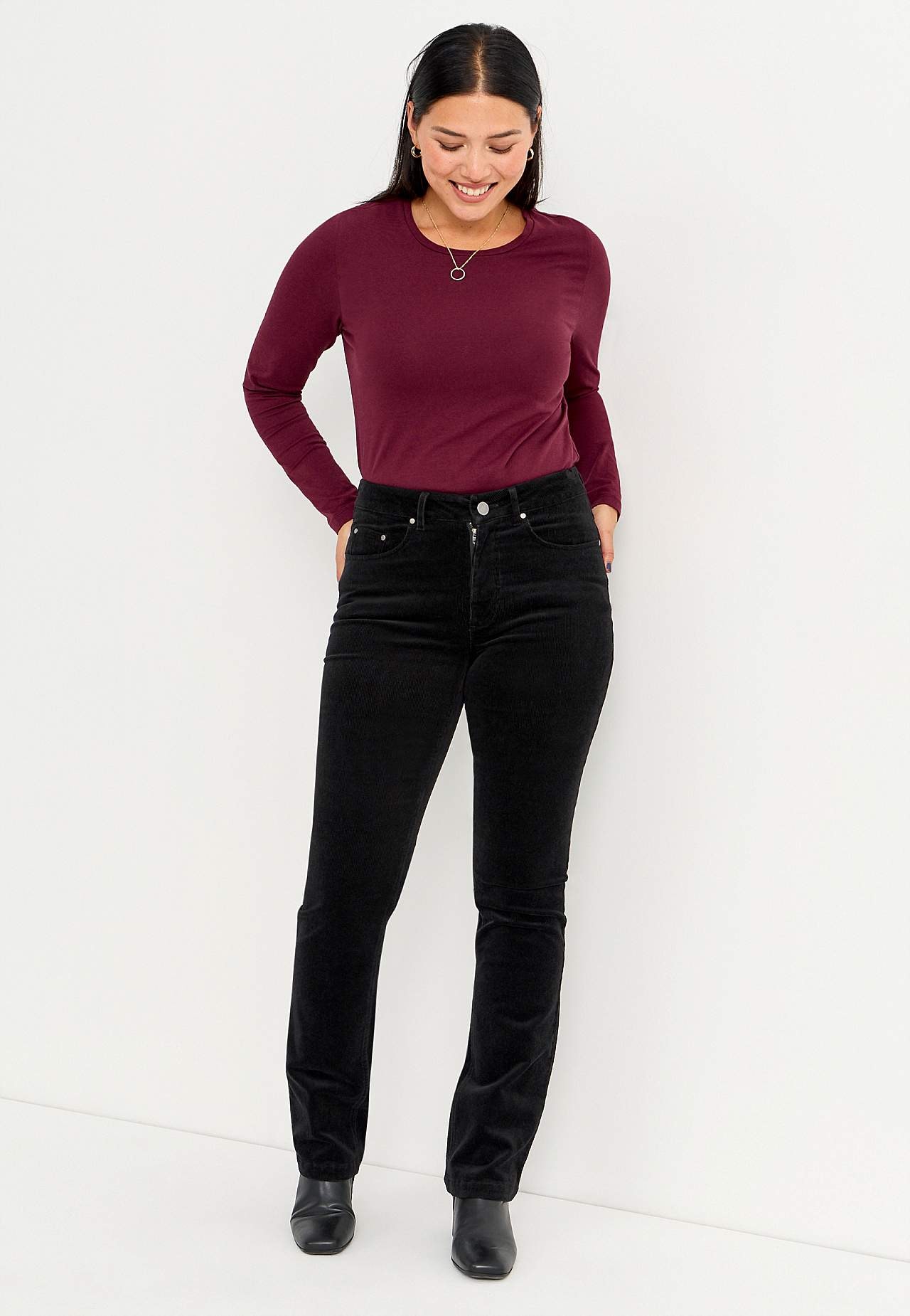 Joustavat vakosamettihousut