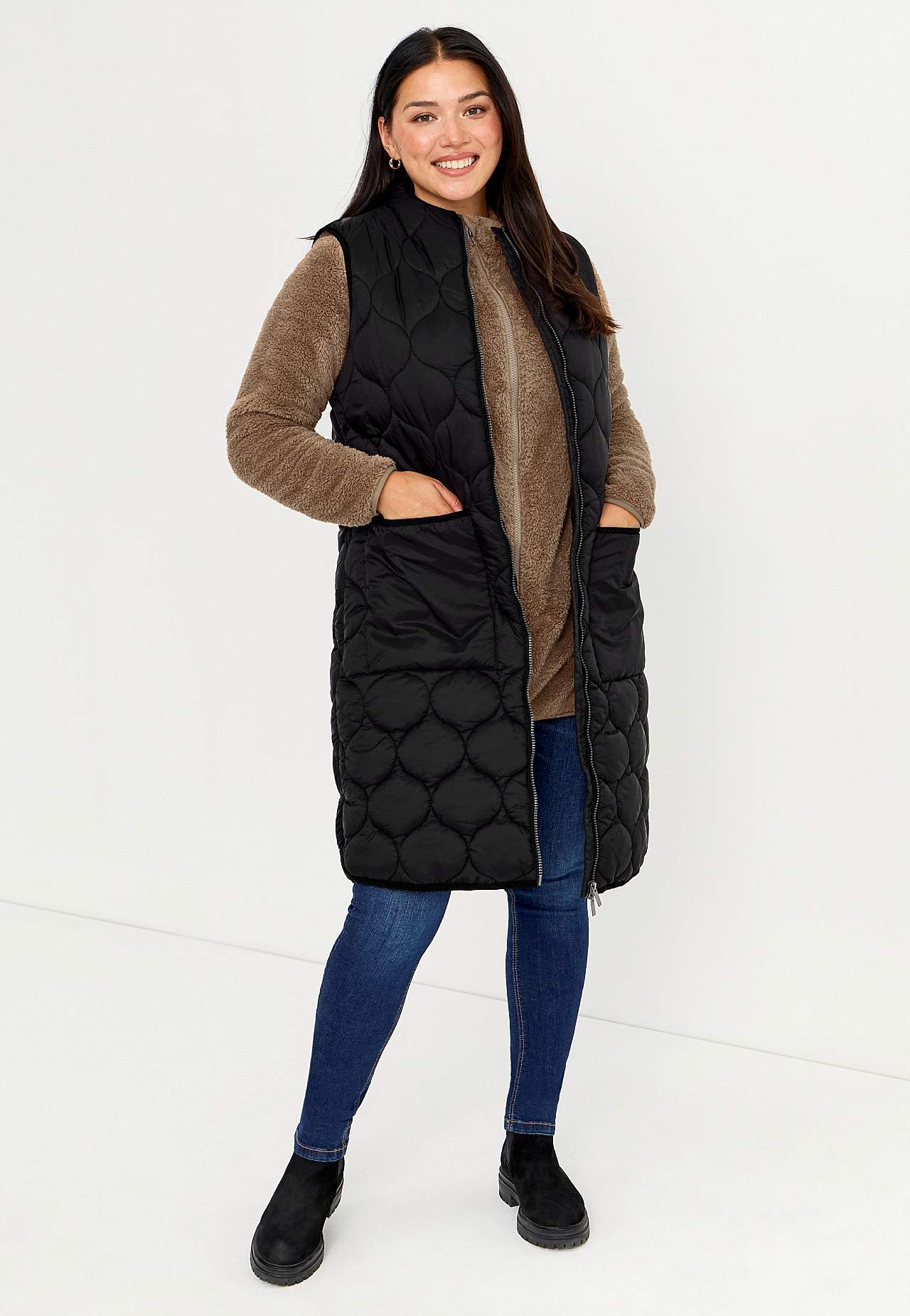 Kodikas fleece-takki hupulla