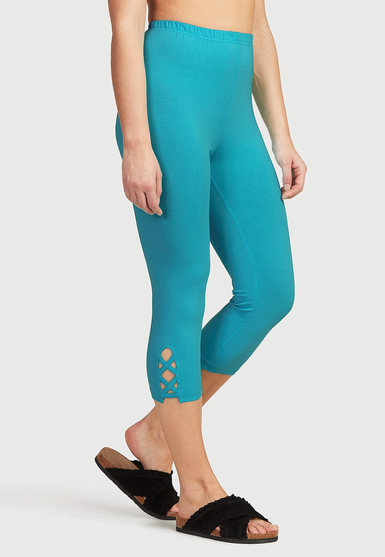 Caprileggingsit kivoilla yksityiskohdilla 2 kpl/pakkaus