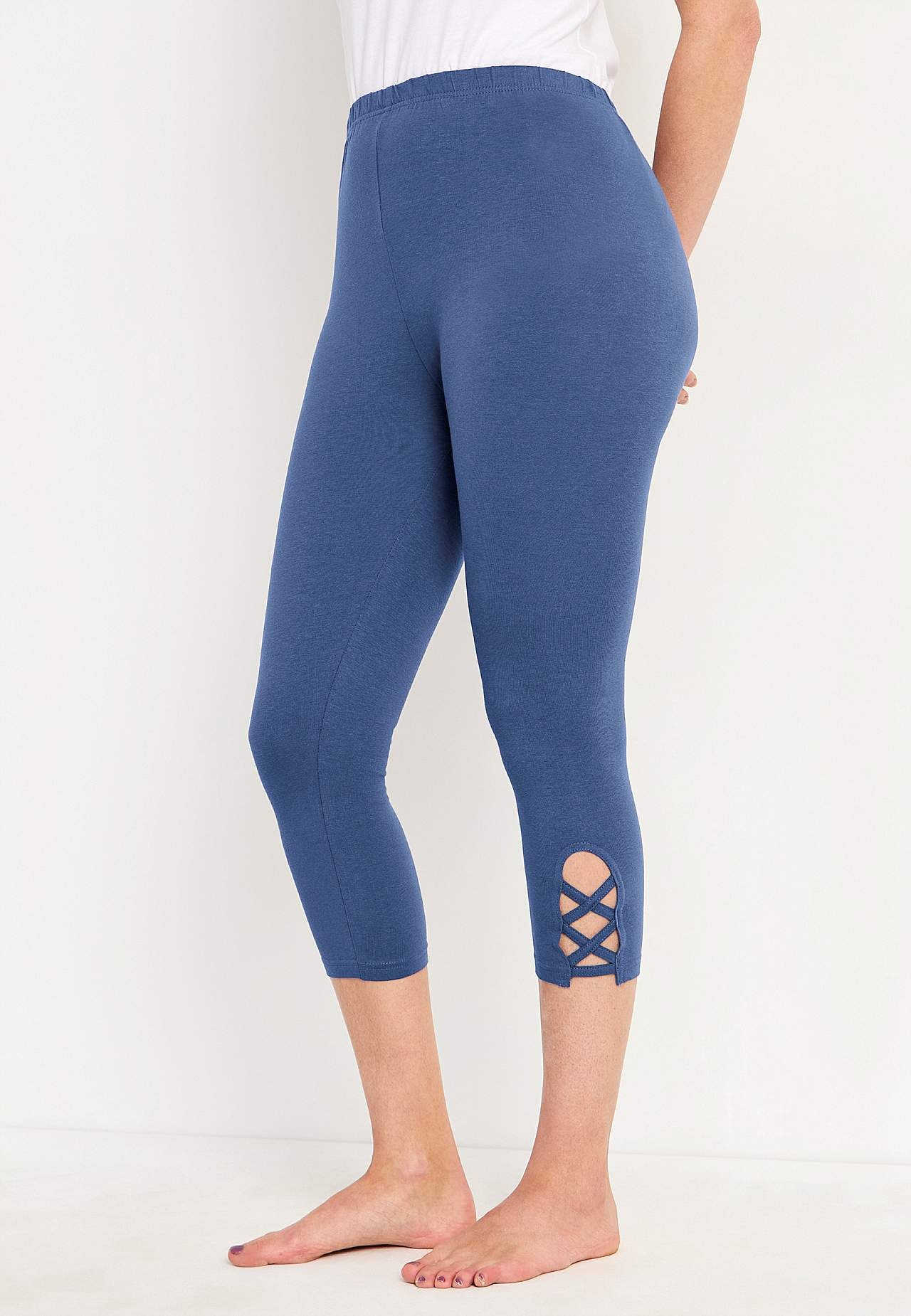 Caprileggingsit kivoilla yksityiskohdilla 2 kpl/pakkaus