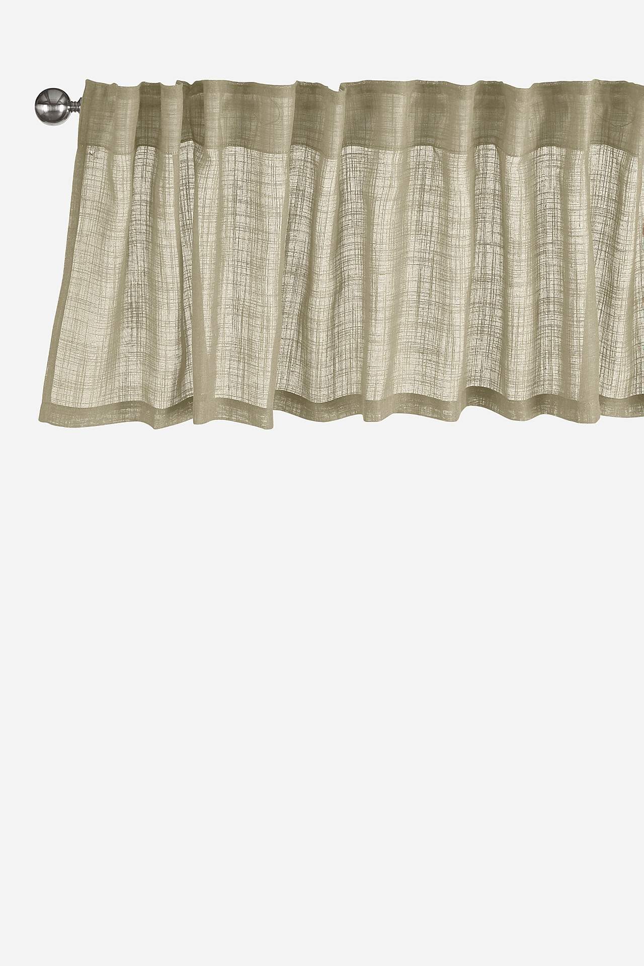 Yksivärinen usean kiinnitystavan verhokappa pellava-lookilla
