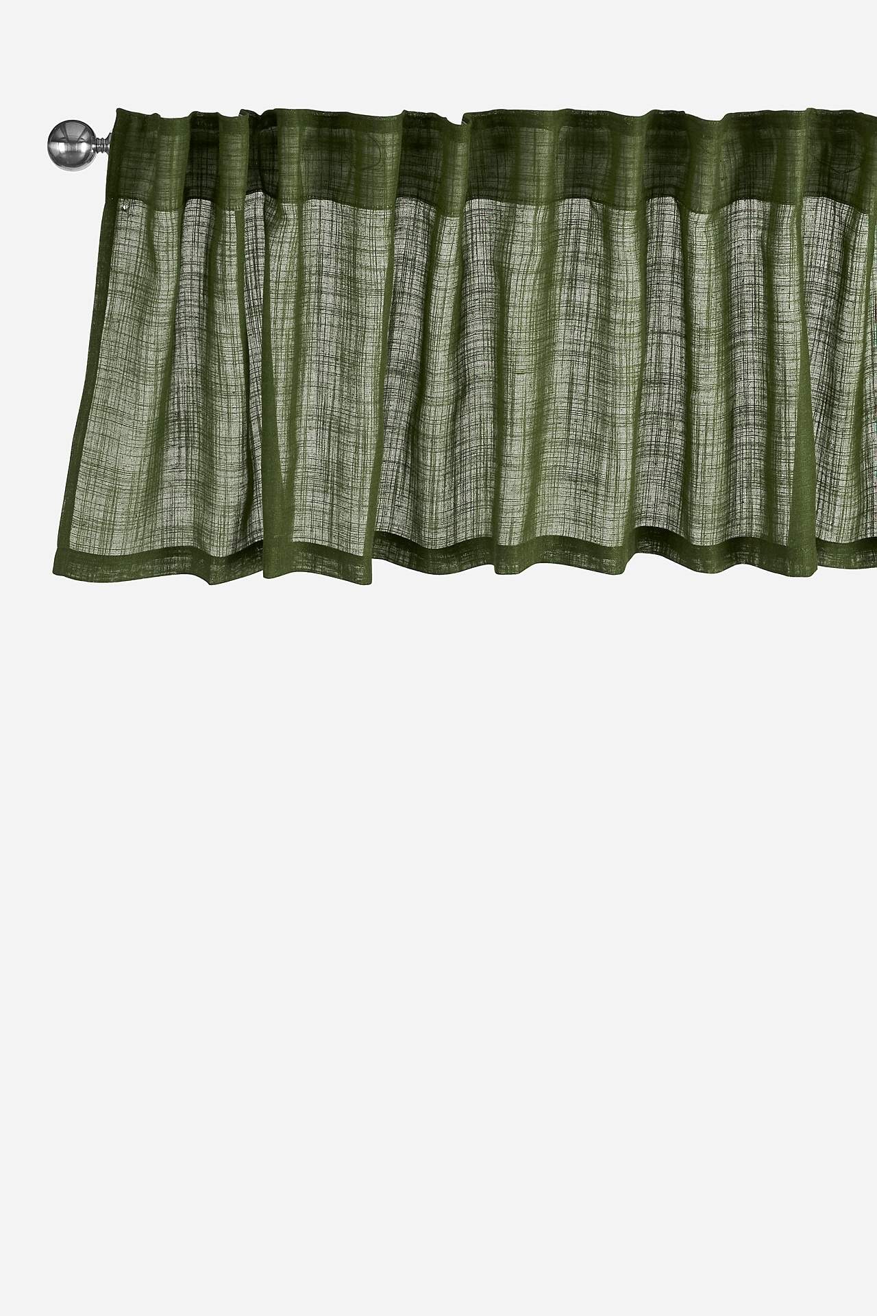 Yksivärinen usean kiinnitystavan verhokappa pellava-lookilla