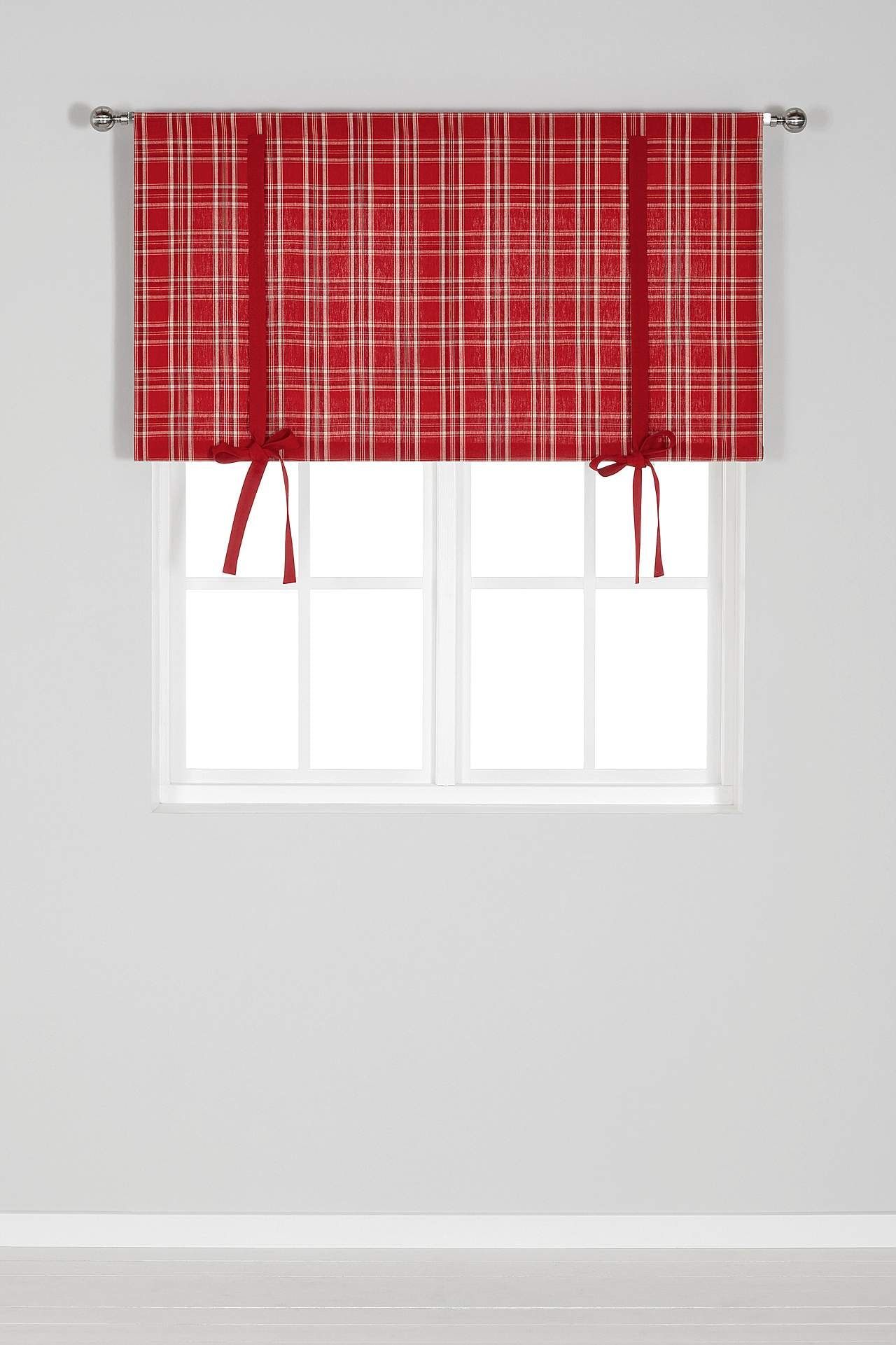 Ruudullinen jouluverho X-mas check