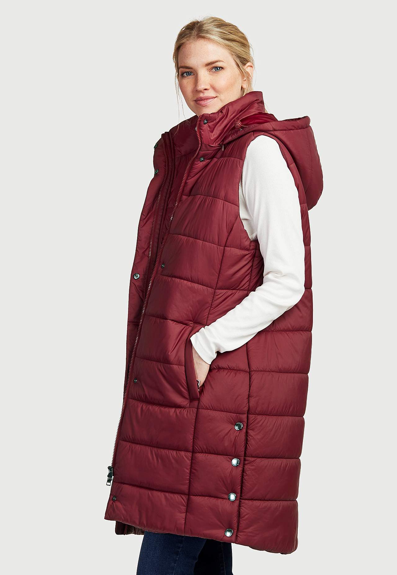 Topattu, pitkä liivi