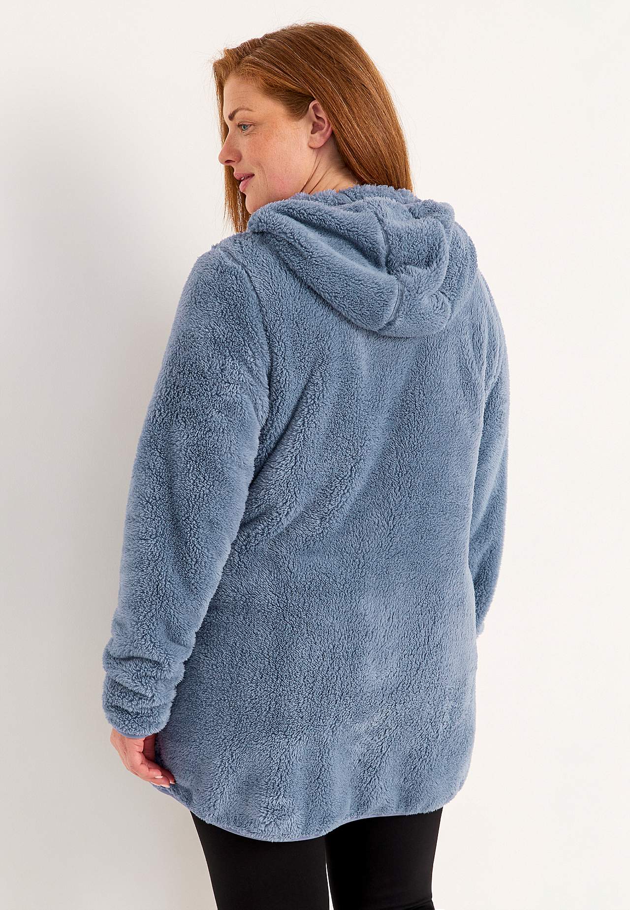 Kodikas fleece-takki hupulla