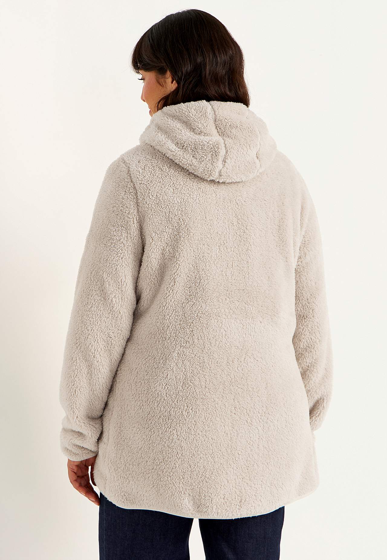Kodikas fleece-takki hupulla