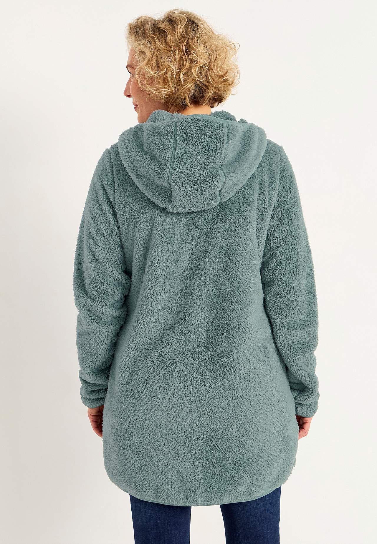 Kodikas fleece-takki hupulla