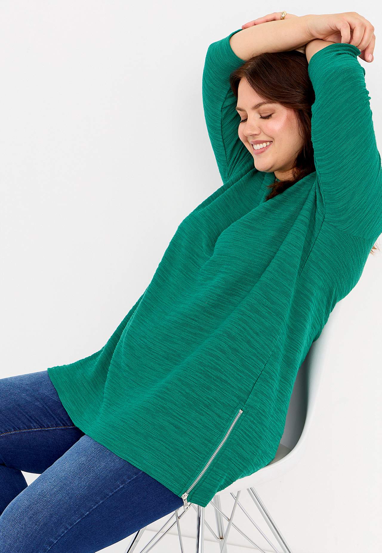 Pehmeä tunika 3/4-pituisilla hihoilla