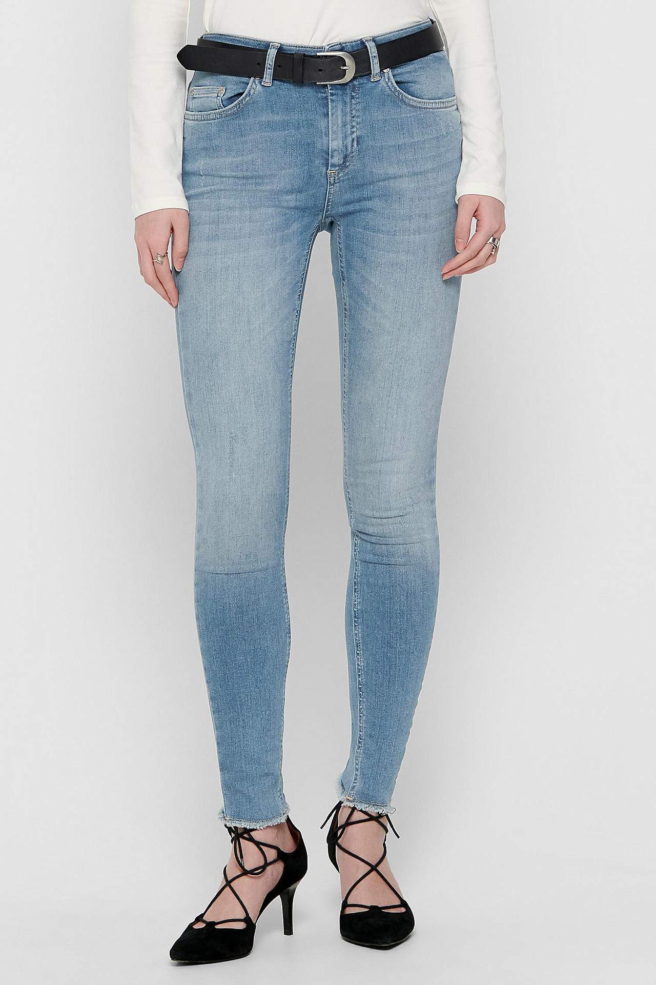 Nilkkapituiset housut Skinny Flare Blush