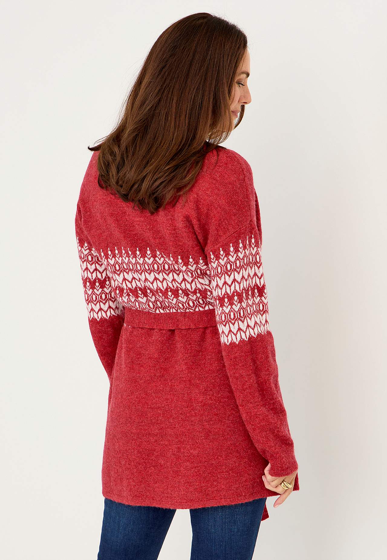 Jacquard-kudottu neuletakki Bonnie