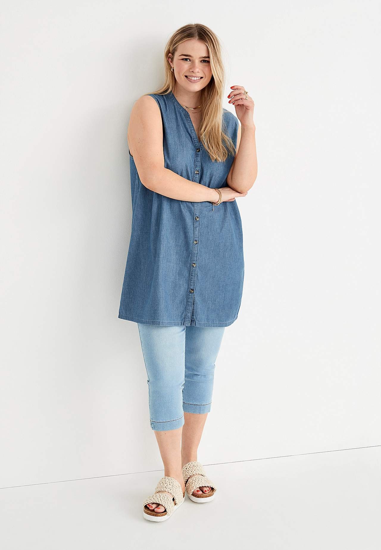 Hihaton denimtunika