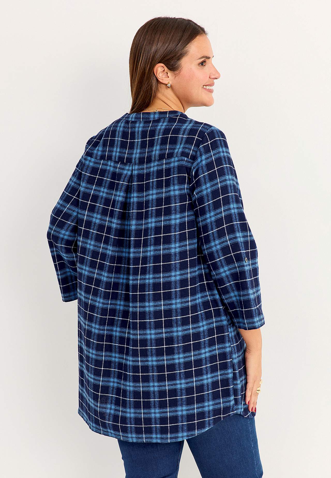 Ruudullinen tunika flanellista Christine