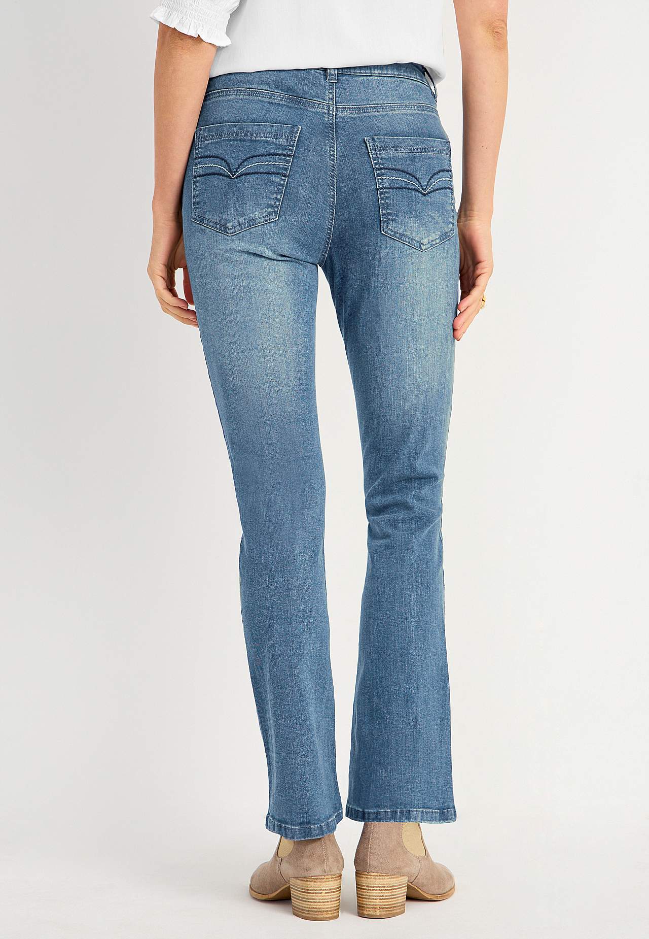 Stretchfarkut bootcut-lahkeella Anja