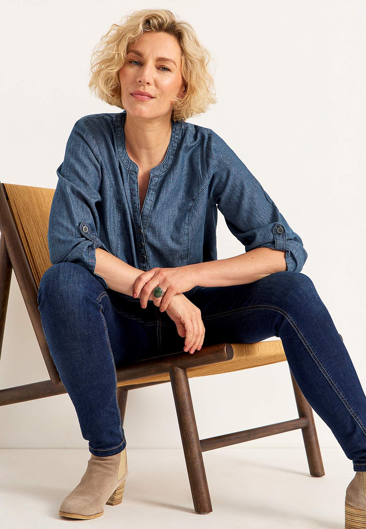 Denimtunika taskuilla