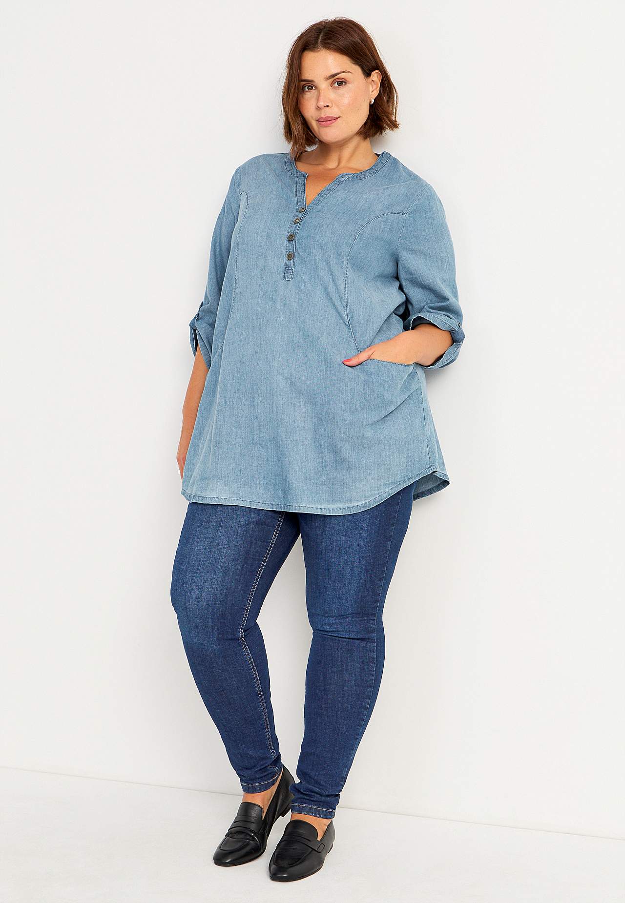 Denimtunika taskuilla