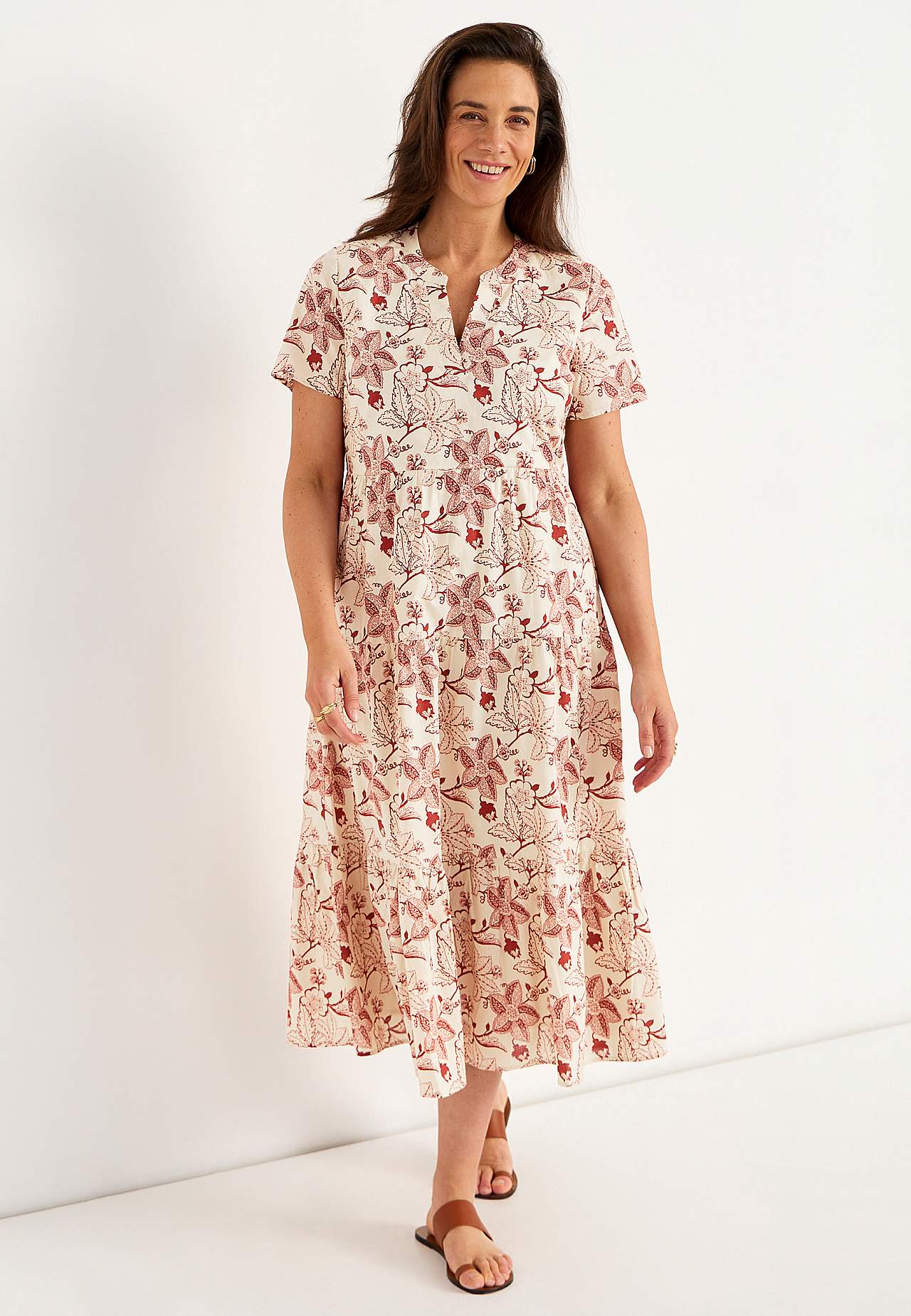 Puuvillamekko röyhelöllä