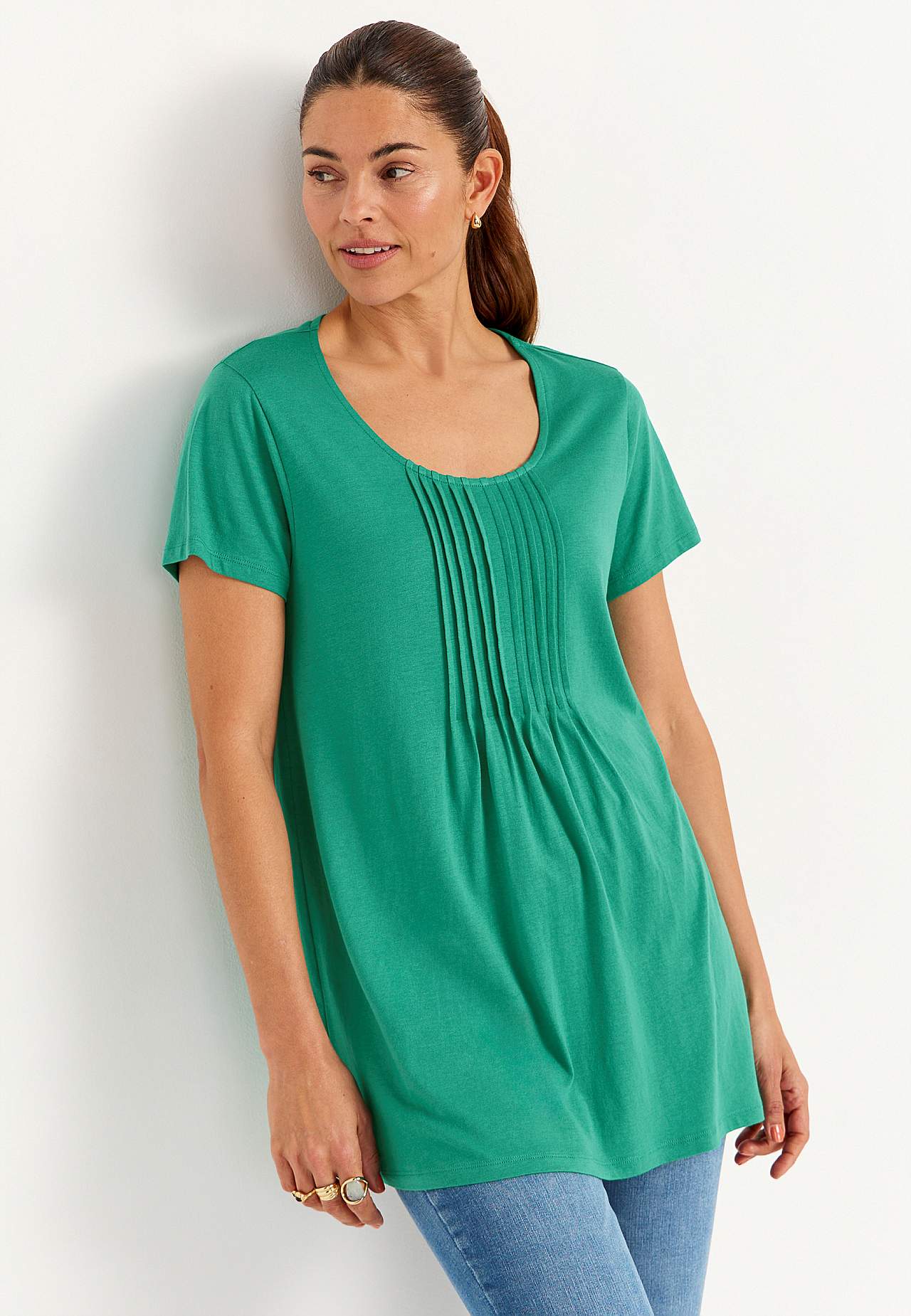 Lyhythihainen trikootunika