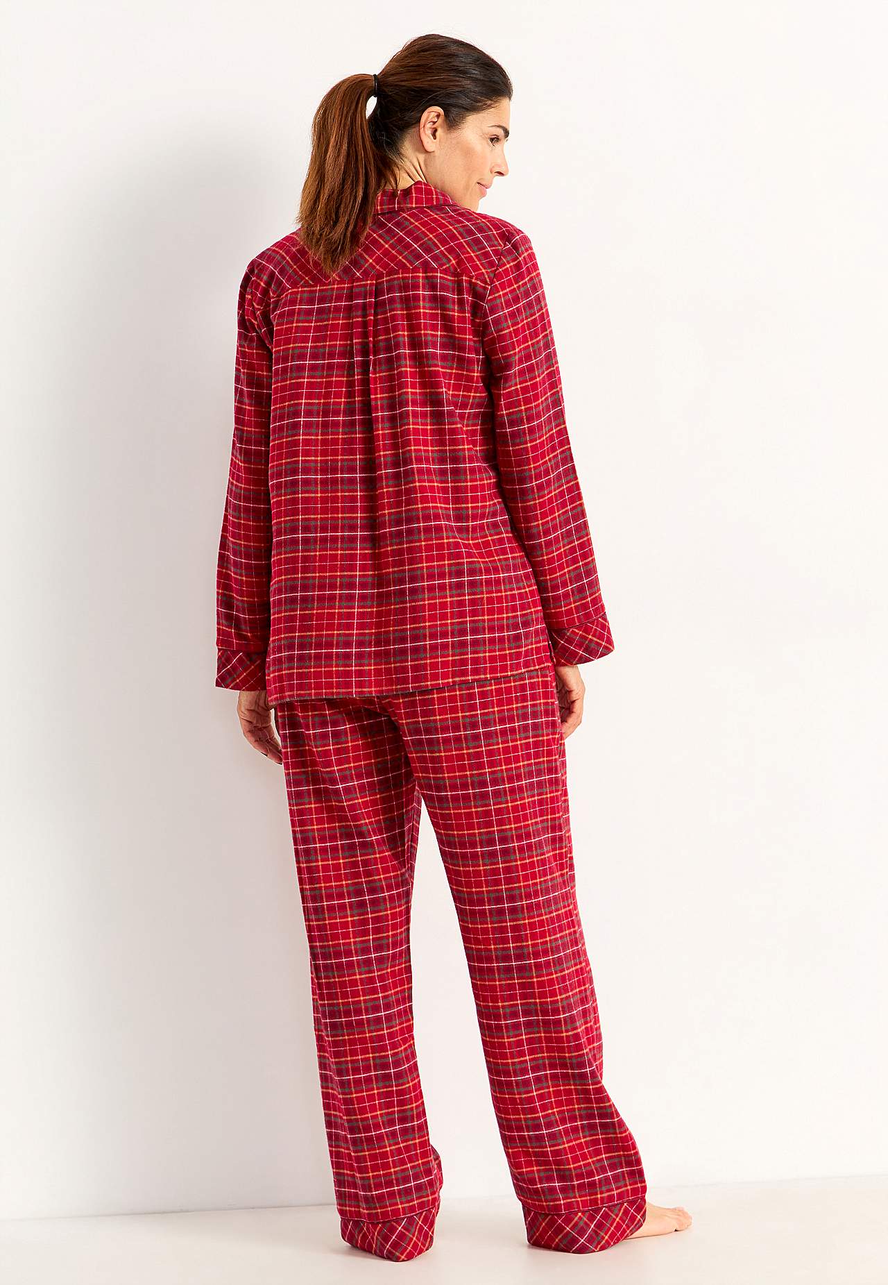 Ruudullinen pyjama flanellista