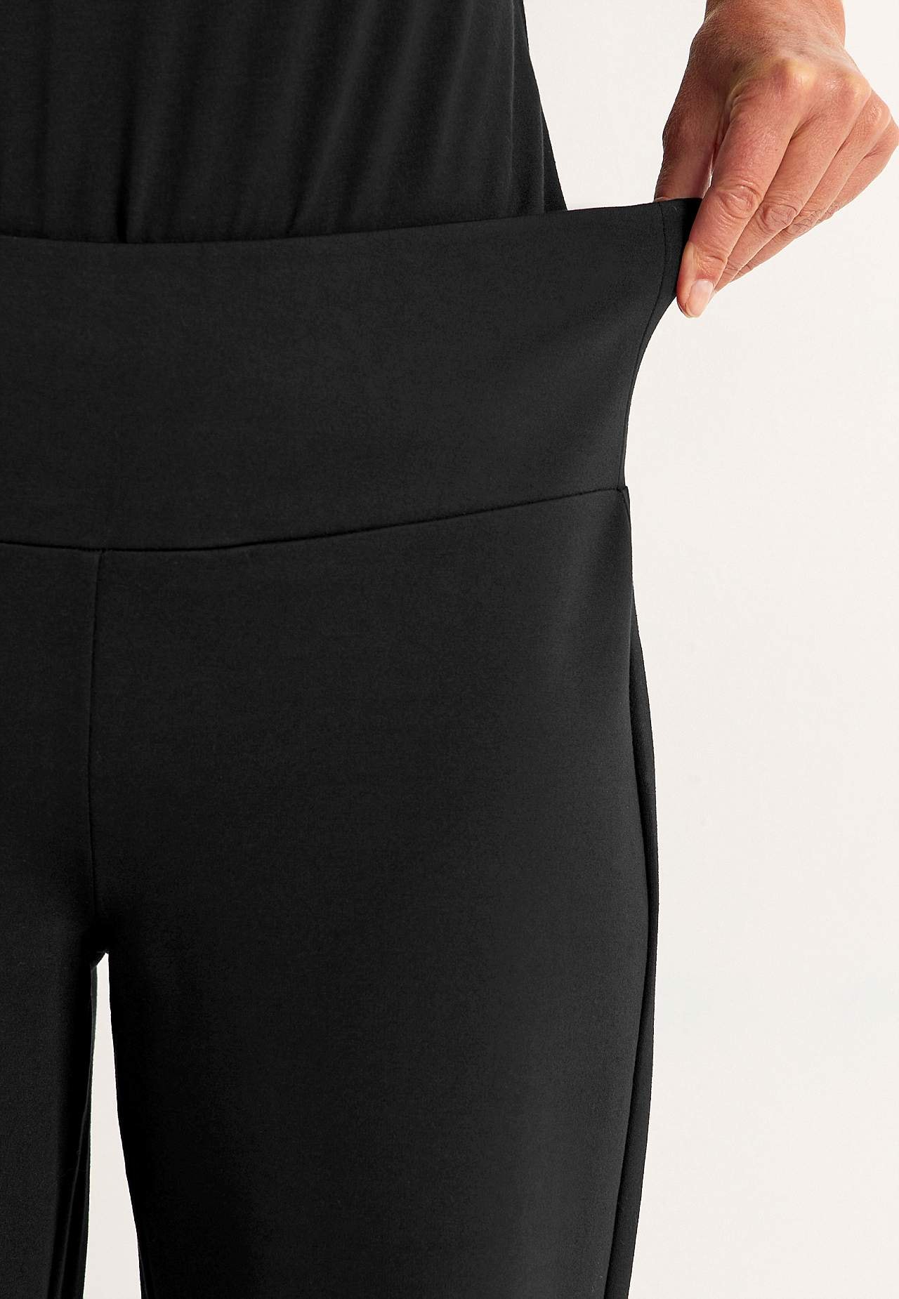 Leveät Premium housut punto-di-roma-trikoosta Mona