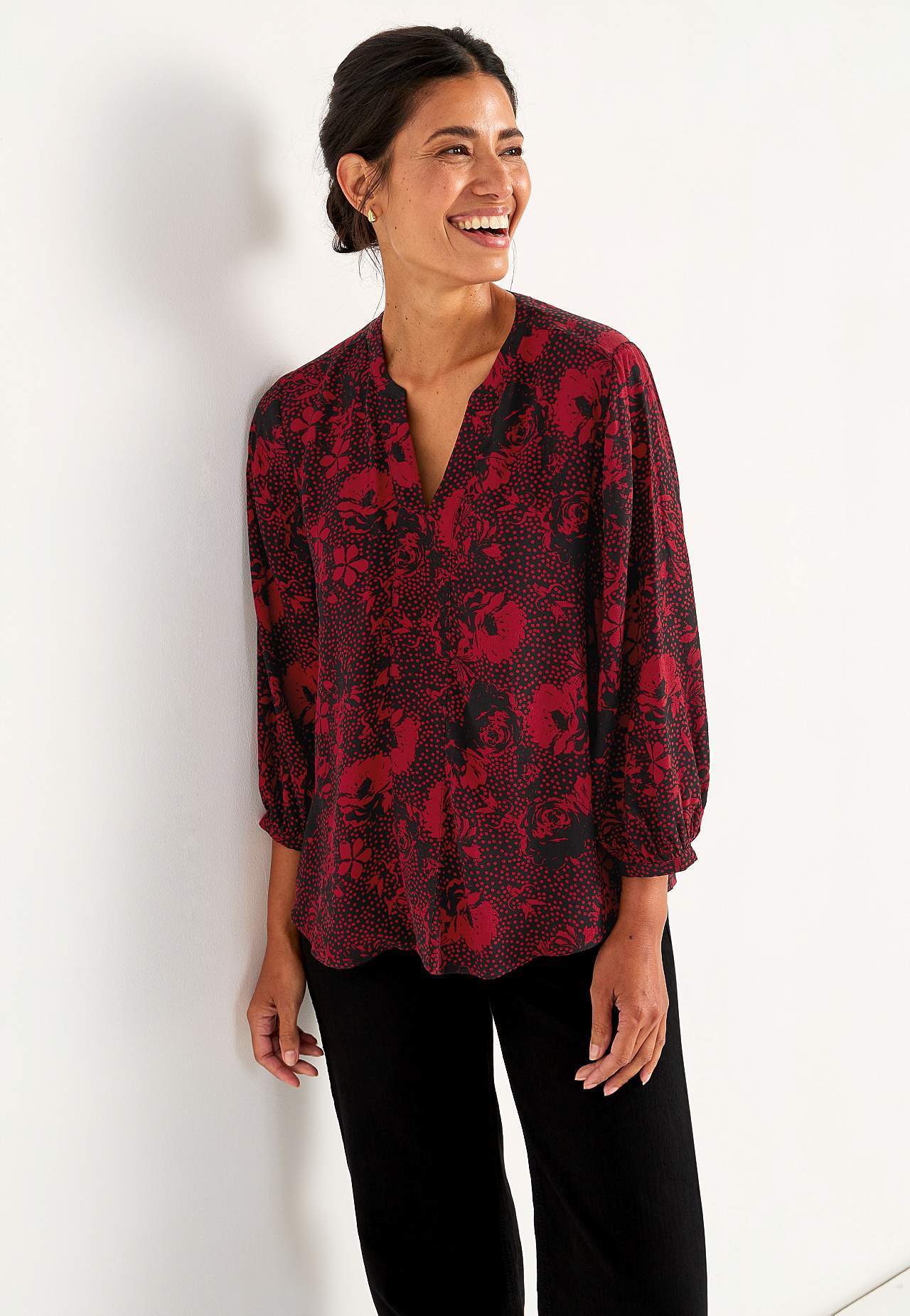 Kudottu, kuviollinen pusero