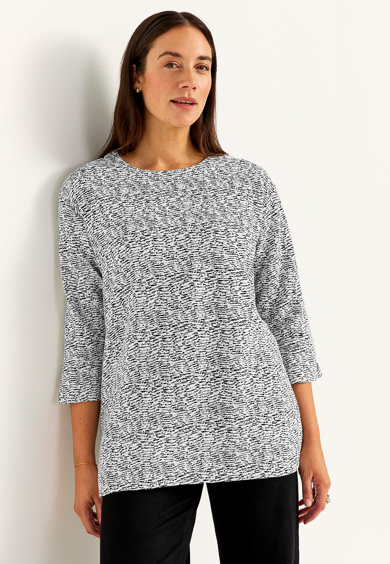 Trikootunika halkioilla