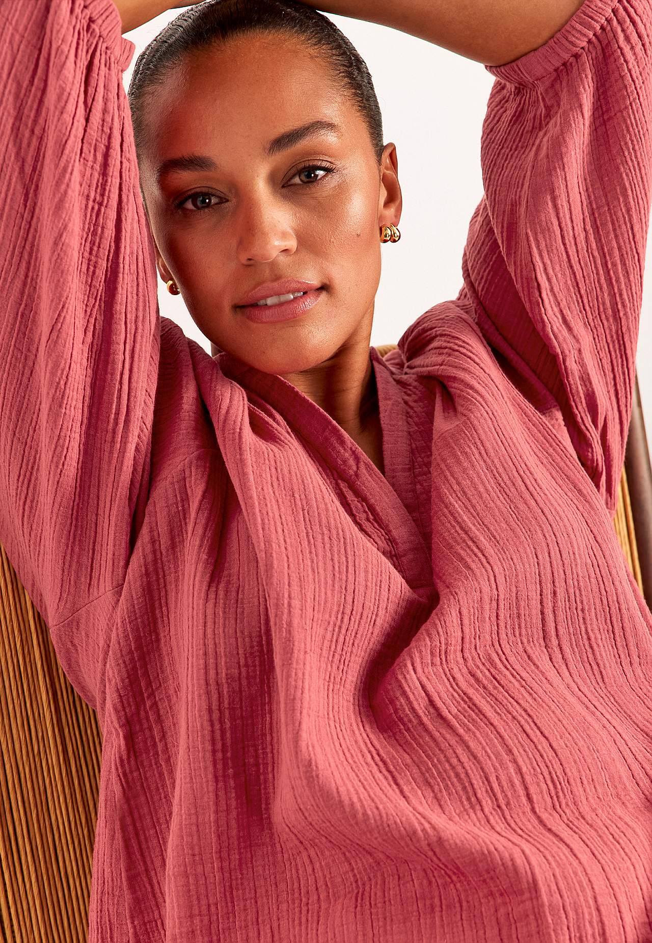 Tunika rypytetystä puuvillasta