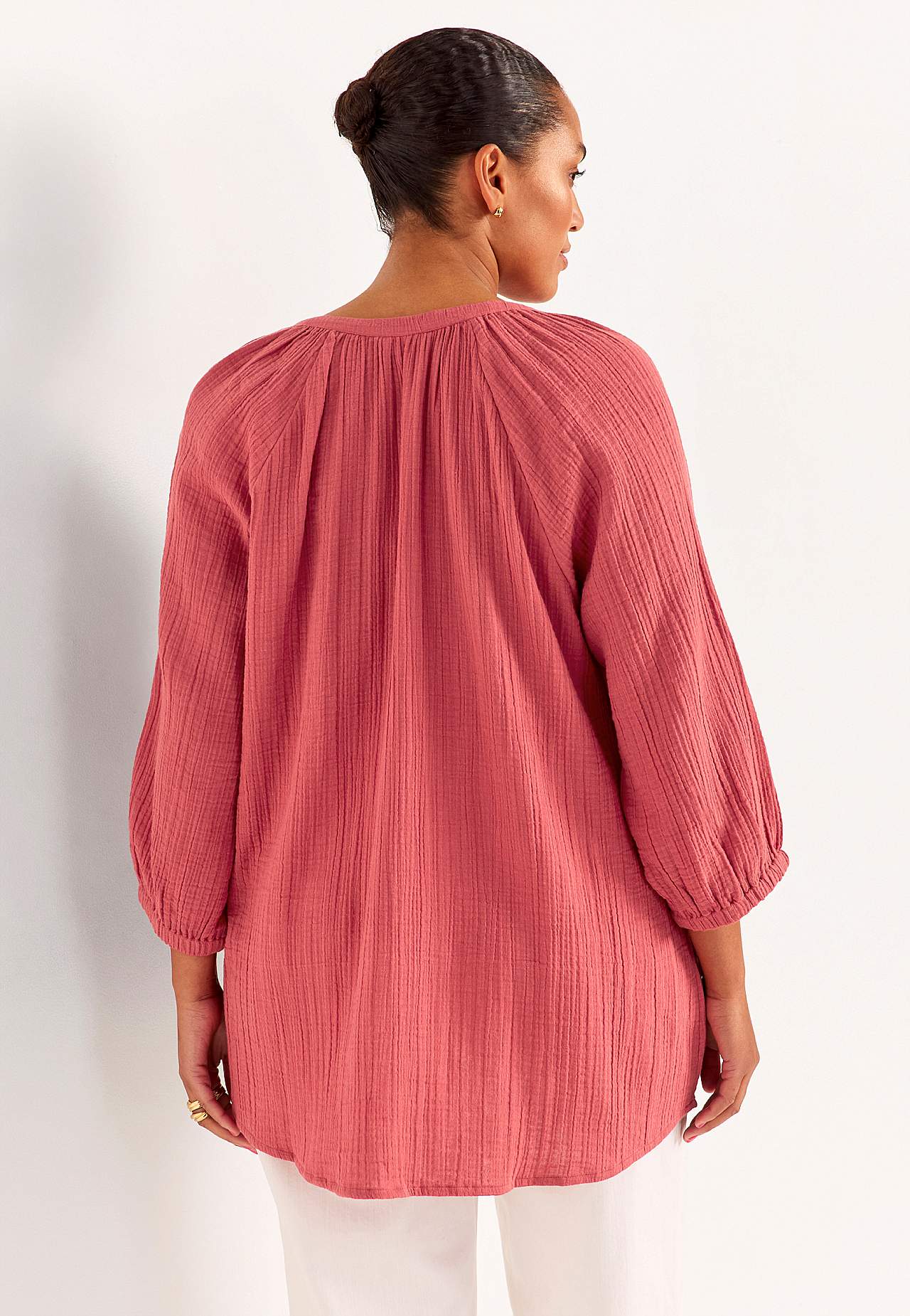 Tunika rypytetystä puuvillasta