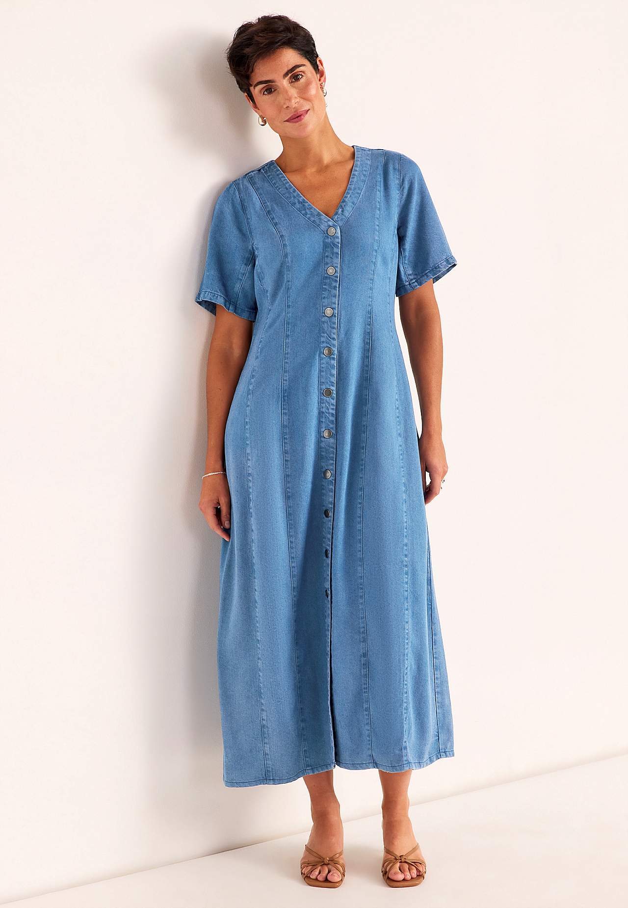 Erittäin Premium pehmeä farkkumekko napeilla