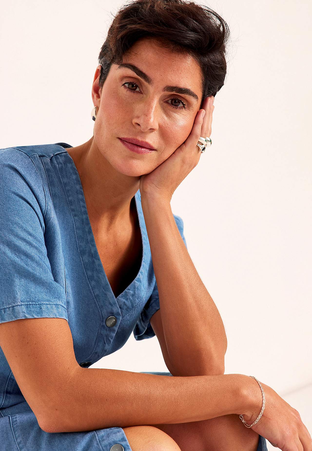 Erittäin Premium pehmeä farkkumekko napeilla