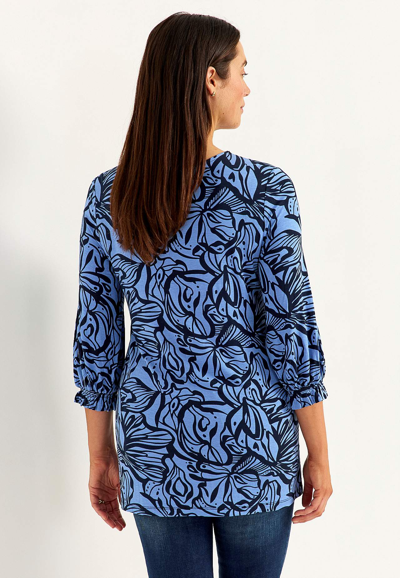 Trikootunika smokkidetaljilla