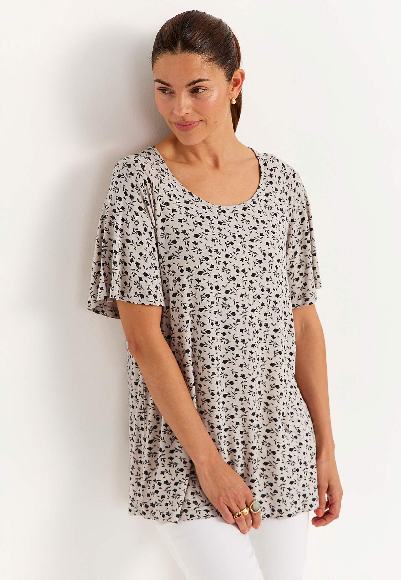 Kukkakuvioinen trikootunika