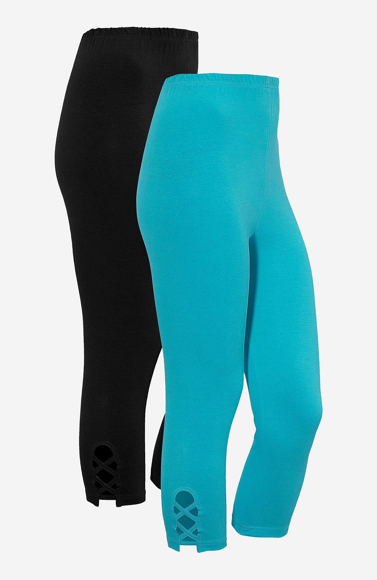 Caprileggingsit kivoilla yksityiskohdilla 2 kpl/pakkaus