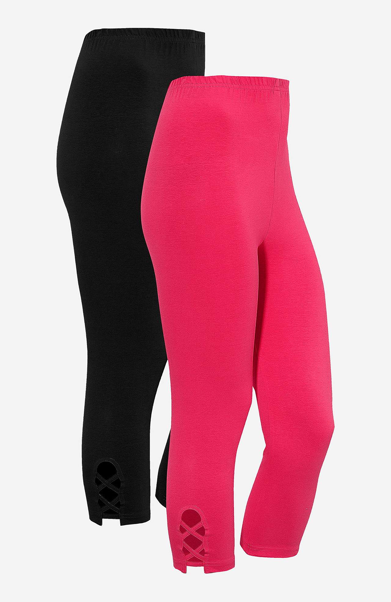 Caprileggingsit kivoilla yksityiskohdilla 2 kpl/pakkaus
