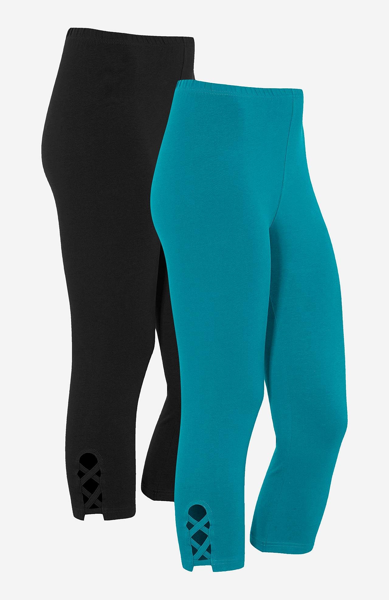 Caprileggingsit kivoilla yksityiskohdilla 2 kpl/pakkaus